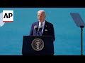 Biden visits Normandy coast to inspire the push for democracy at home, abroad