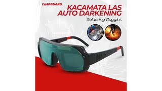 Pratinjau video produk TaffGUARD Kacamata Las Otomatis Auto Darkening Soldering Goggles - TX-012