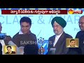 KTR receives 'Leader of the Year award'; Speaks to media