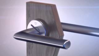 Hoppe Amsterdam Edelstahl-Schutz-Langschild-Türgriff-Garnitur  E1400Z/3332ZA/3310, Profilzylinder, mit Zylinder-Abdeckung für  Außen-/Wohnungsabschluss-Türen (67-72 mm) - matt