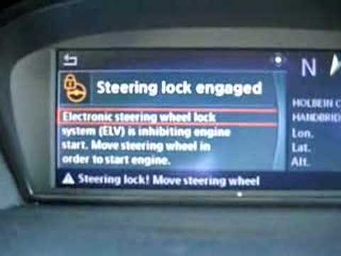 Bmw e60 steering wheel lock warning light