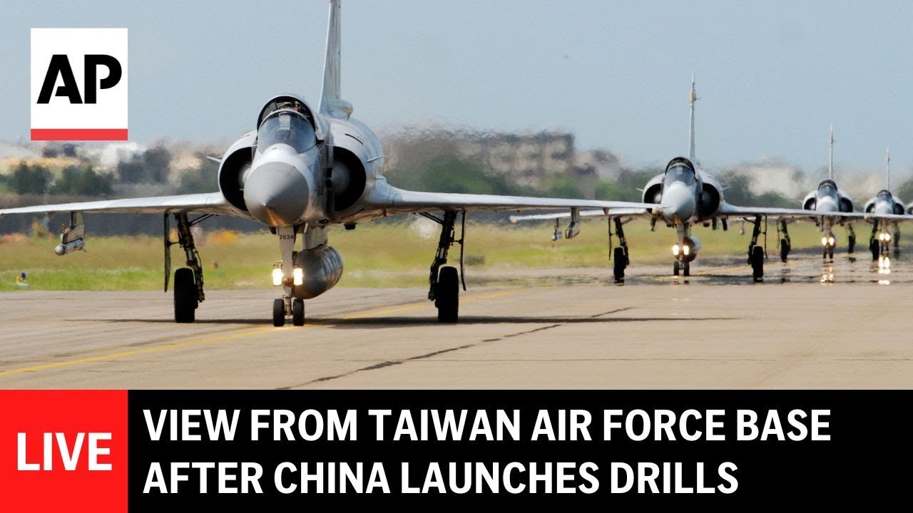 LIVE: At Taiwan air base after China launches military drills