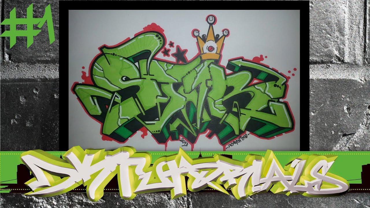 Wildstyle Graffiti Tutorial - Star (1/2) - How to built and outline ...