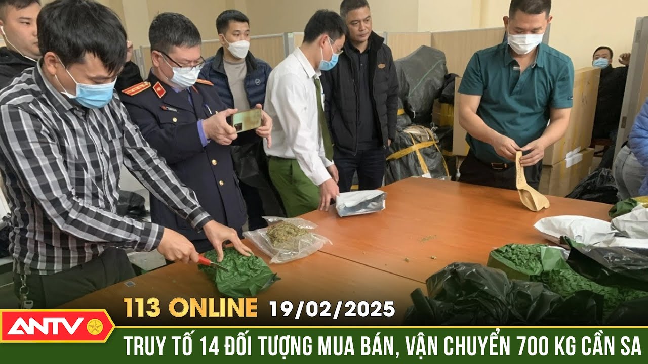 Đề nghị truy tố 14 bị can trong vụ vận chuyển hơn 7 tạ cần sa | Bản tin 113 online ngày 19/2 | ANTV