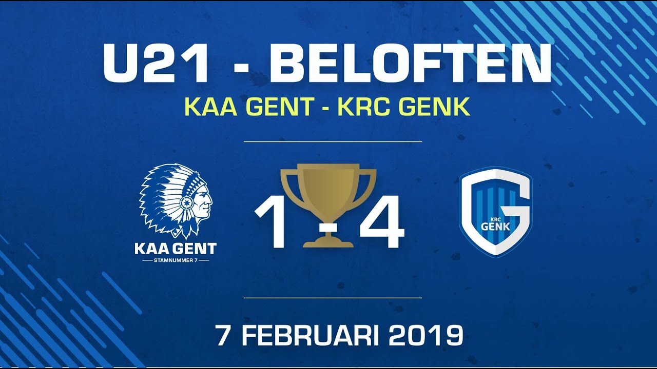 U21: KAA GENT-KRC Genk: 1-4 (Beker)