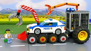 Lego Stories with Motorbike, Police Cars, Trucks & Experimental cars | Toy Vehicles for Kids
