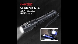 Pratinjau video produk TaffLED Senter LED Flashlight Cree XM-L T6 3800 Lumens - E27