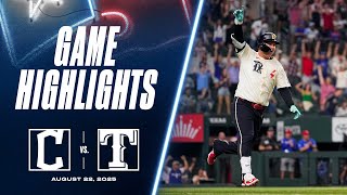 Guardians vs. Rangers Game Highlights (8/22/25) | MLB Highlights