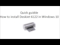 Quick guide How to install HP DeskJet 6122 printer in Windows 10