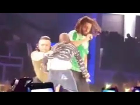 Lil Pump Fan Runs Up On J Cole While Performing On Stage