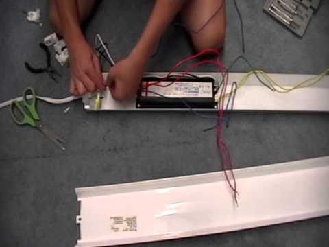 How to Replace a Fluorescent Ballast - YouTube t12 t8 ballast wiring diagram 