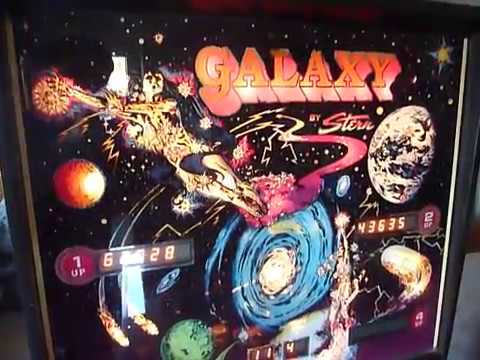 Stern GALAXY 1980 Original NOS Pinball Machine Flipper Game Flyer Space Age Art 