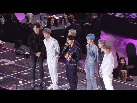 190115 방탄소년단(BTS) 최고앨범상, 본상 수상 대기석-소감 (Speech) 4K 직캠 by 비몽