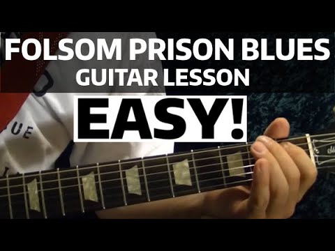 JOHNNY CASH - Folsom Prison Blues - Guitar Lesson - Very Easy!! - YouTube