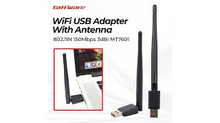 Pratinjau video produk Taffware WiFi USB Adapter 802.11N 150Mbps 3dBi MT7601 with Antena