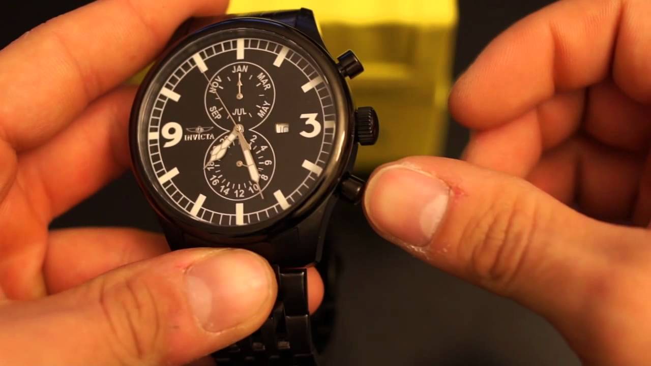 Invicta Black First Look fun big face watch - YouTube