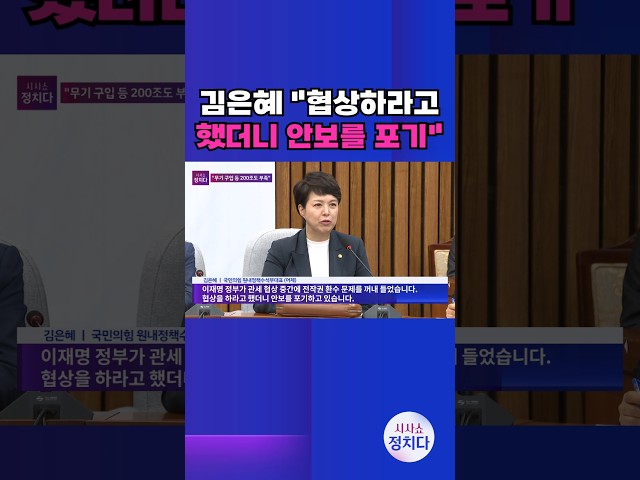 [시사쇼 정치다] 김은혜 "美 압박 핑계로 이념 과업 완수 의심" #shorts