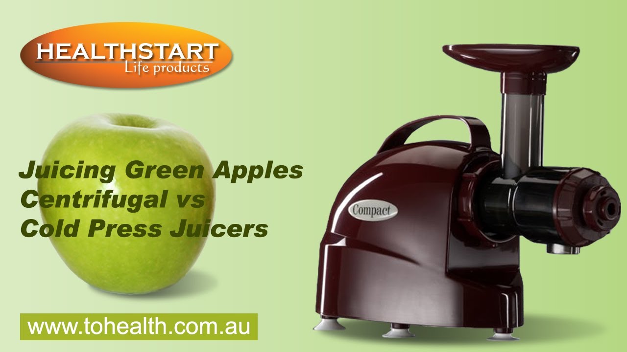 Healthstart Compact Juicer: Juicing apples Centrifugal  V's - YouTube