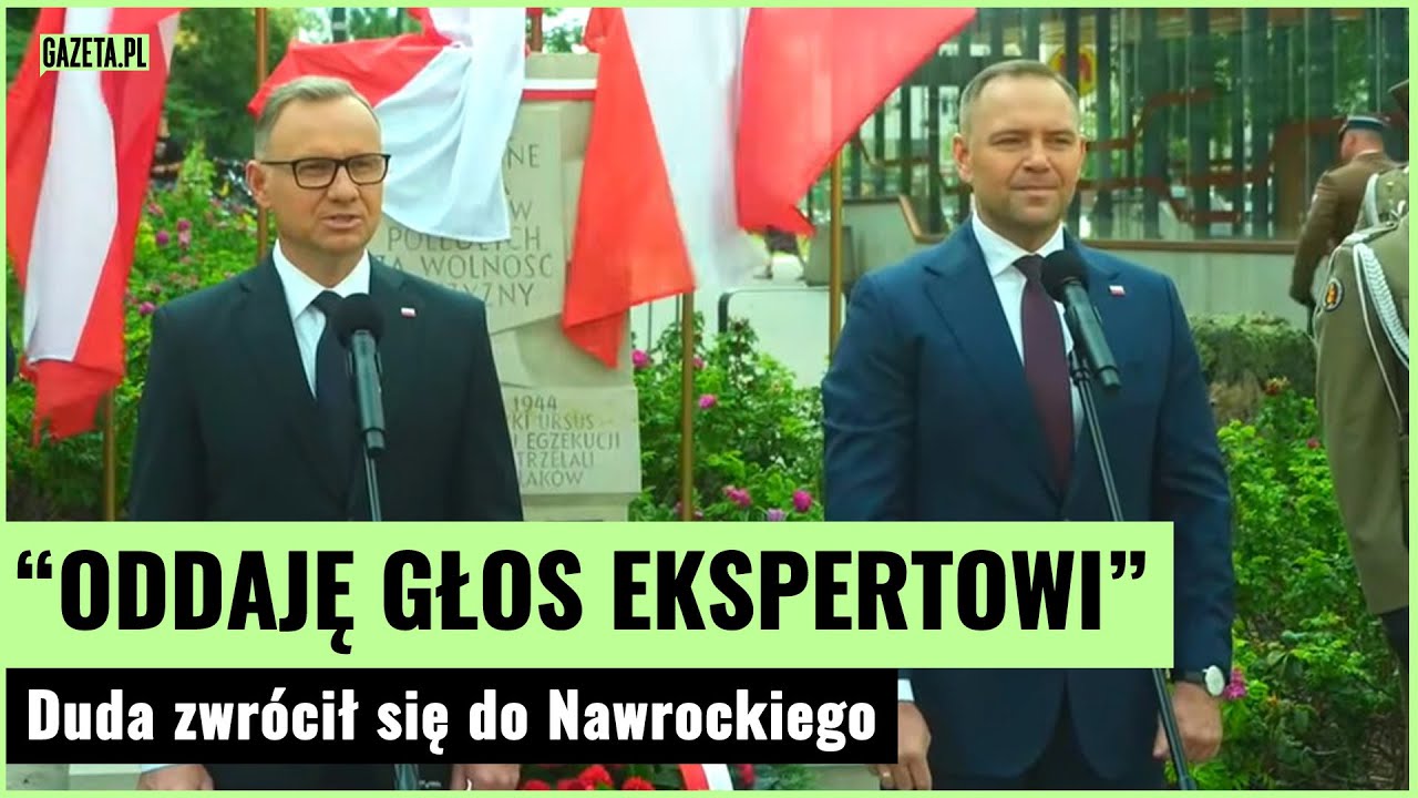 Duda przekazuje pałeczkę Nawrockiemu. Wspólnie upamiętnili ofiary rzezi Woli | Gazeta.pl