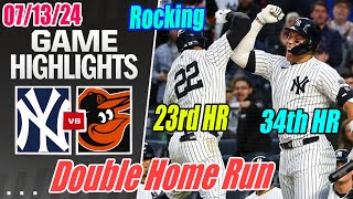 Yankees vs Orioles Full Highlights July 13, 2024 | Judge's 34th HR & Soto's 23rd HR - Yankees SWEEP!