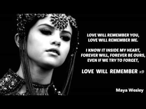 Selena Gomez - Love will remember (Lyrics)