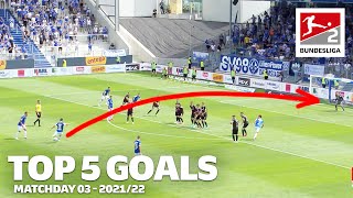 Top 5 Goals Bundesliga 2 — Nutmeg Goal & Long-Range Belter I Matchday 03 — 2021/22