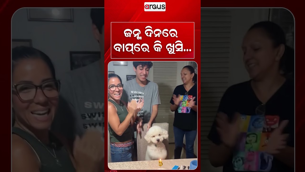 ଜନ୍ମ ଦିନରେ ବାପ୍ରେ କି ଖୁସି | Argus Reels | Dog Birthday Celebration | Argus News