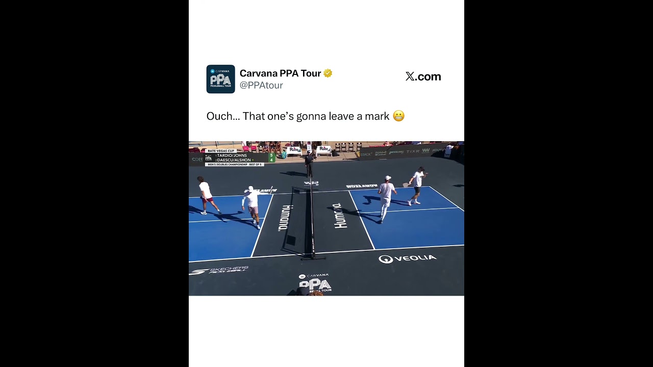 This pickleball shot hit him in the FACE 😧 Ben Johns v Christian Alshon 💥