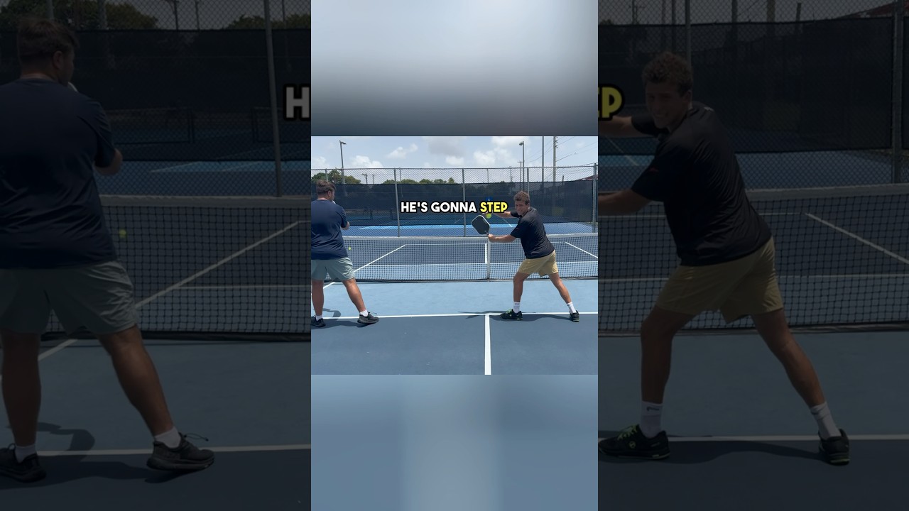 Which player covers middle in pickleball! #pickleball #pickleballtips