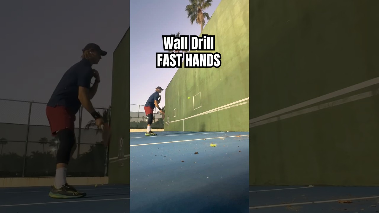 Fast Hands Wall Drill #pickleballdrills