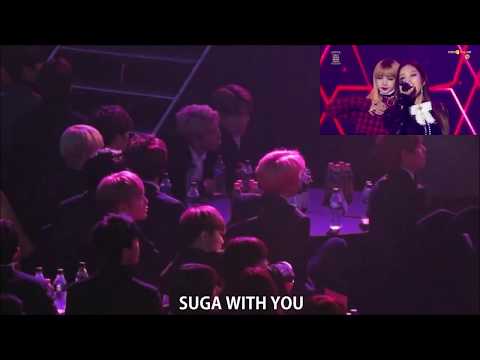 170119 BTS Reaction to BLACKPINK 불장난+붐바야 @ SMA