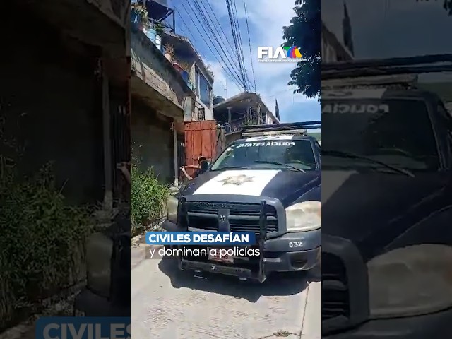 Pobladores presuntamente relacionados con delincuentes, desarman a policías en Edomex⁣
