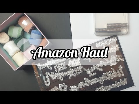 Amazon Haul* Cardstock* Weihnachtsstanzen mit Test* Chiffonband