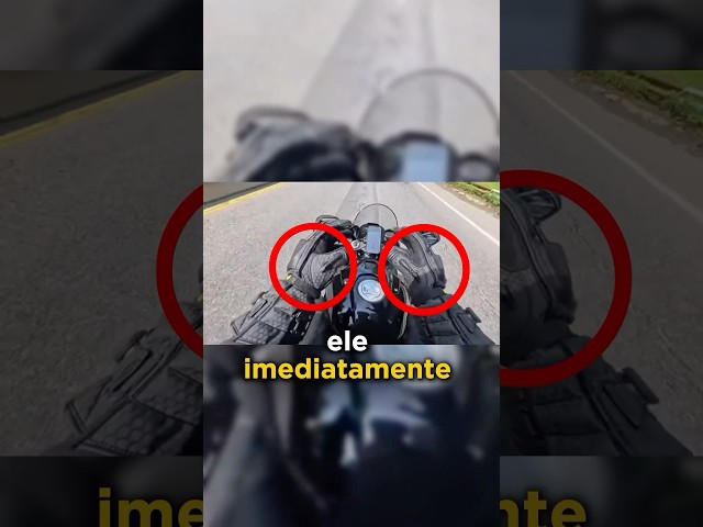 Esse motociclista viveu seu pior pesadelo..
