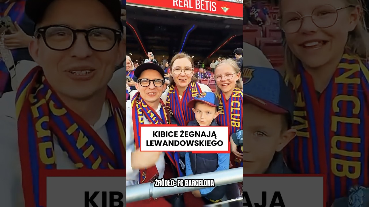 Lewandowski żegnany przez kibiców barcelony #shorts