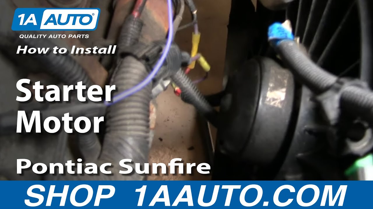 How To Install Replace Change Starter Motor Chevy Cavalier ... 2002 chevy venture starter wiring 