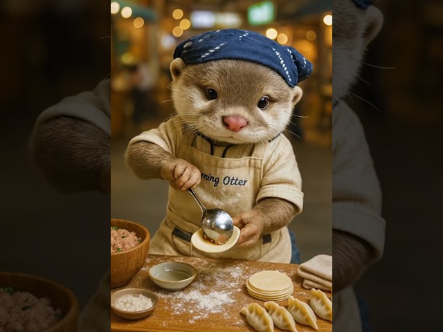 Today, we're having dumplings, Otter Chef