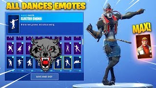 Black Werewolf - new max tier dire black werewolf skin showcase with all fortnite dances