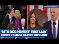 Viral video: Joe Biden's Wife Kisses Kamala Harris's Husband In US House