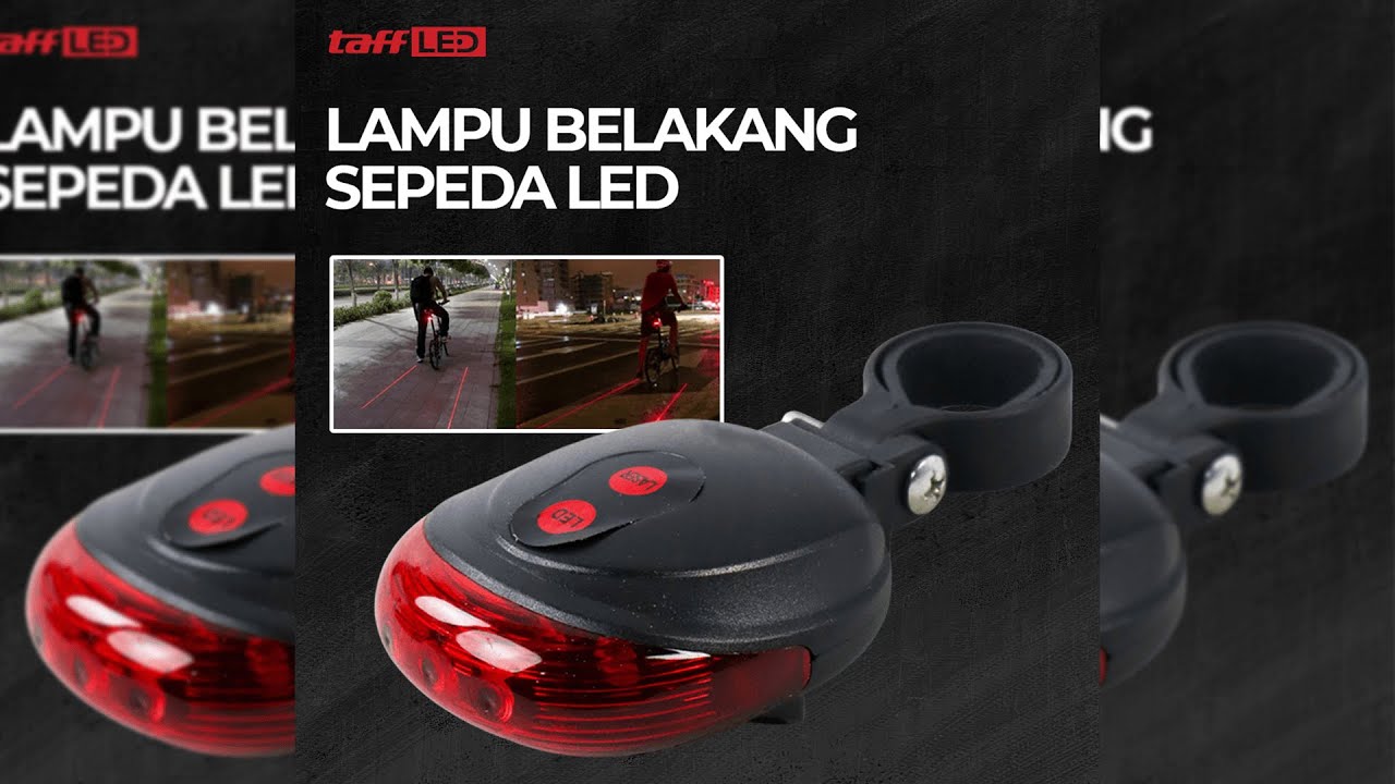 Pratinjau video produk TaffLED Lampu Belakang Sepeda Tail Light Laser LED Waterproof - DW-681