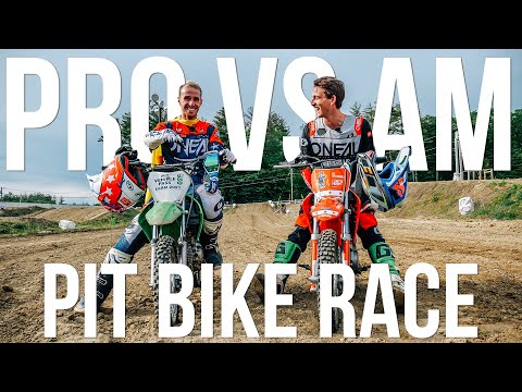 Can an amateur compete with a pro on a pit bike?? - Pro Vs Am Pitbike Edition