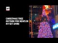 Christmas tree outside Fox News in NY set afire - 00:47 min - News - Video