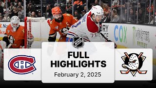 NHL Highlights | Canadiens vs. Ducks | February 02, 2025