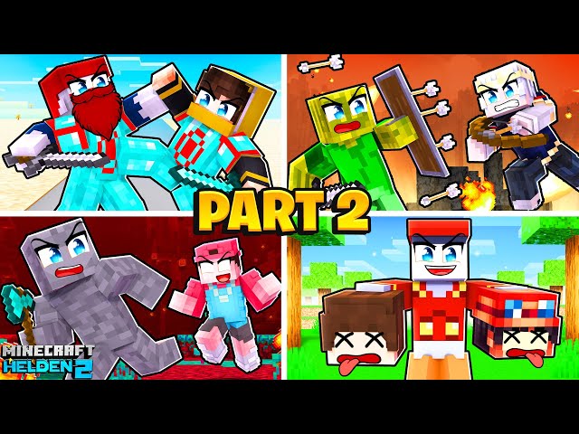 ALLE NEUEN TODE in Minecraft HELDEN 2! (PART 2 Insgesamt 45 KILLS)