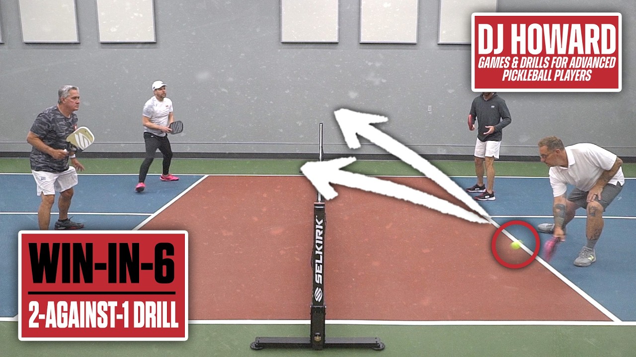 Win-In-6 Doubles Pickleball: 2-Against-1 Pickleball Drills