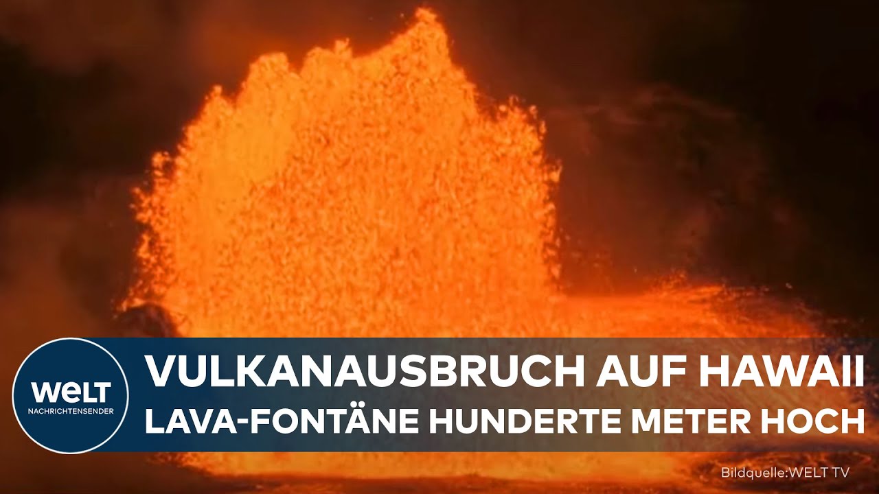 BIG ISLAND: Spektakulärer Ausbruch auf Hawaii – Lava-Fontäne überragt Vulkankrater