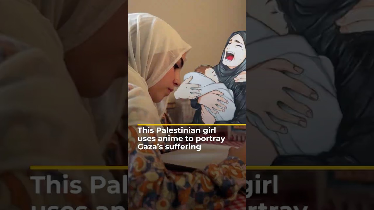 Palestinian girl draws anime cartoons to portray Gaza’s suffering | AJshorts