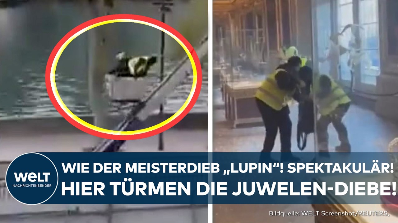 LOUVRE: Spektakuläres Fluchtvideo! Hier türmen die Juwelen-Diebe des Louvre-Coup!