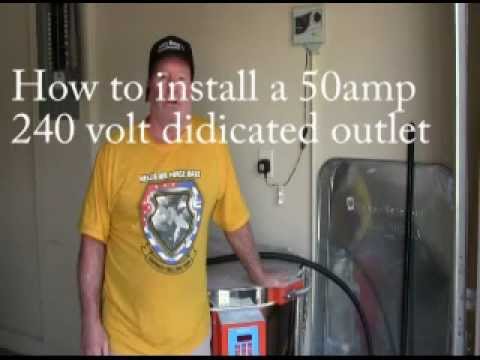 Installing a 50 amp 240 volt outlet # 28 - YouTube 240 volt air compressor wiring diagram 