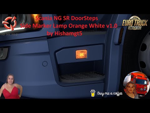 Scania NG SR DoorSteps Side Marker Lamp Orange White v1.0